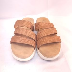 Cliffs By White Mountain Platform Ssnadals Brown Strappy Slip On Shoes Size 6